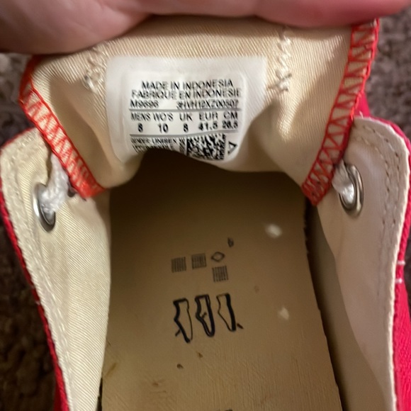 Red Low Top Converse - Picture 3 of 6